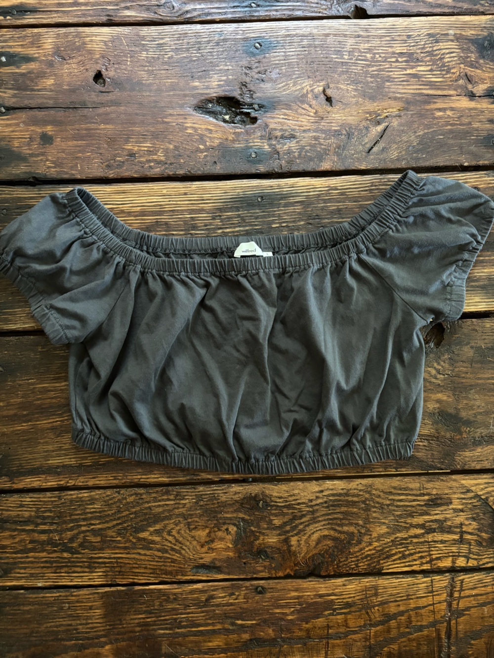 Wilfred Charcoal Gray Crop Top